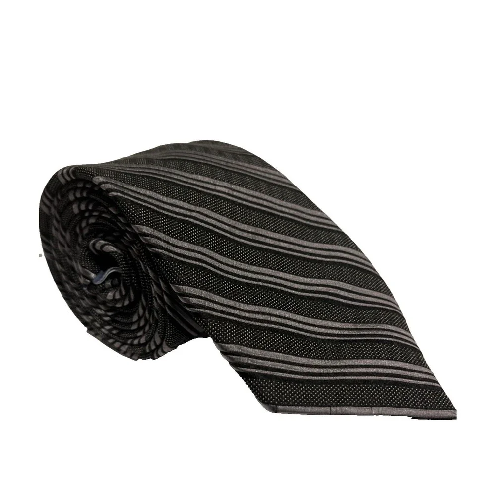Forsyth of Canada Handmade Silk Tie Men’s Black Gray